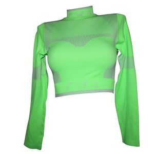 TNA Ventura Neon-Paradise Long Sleeve Crop Top Athleisure, Streetwear, Festival